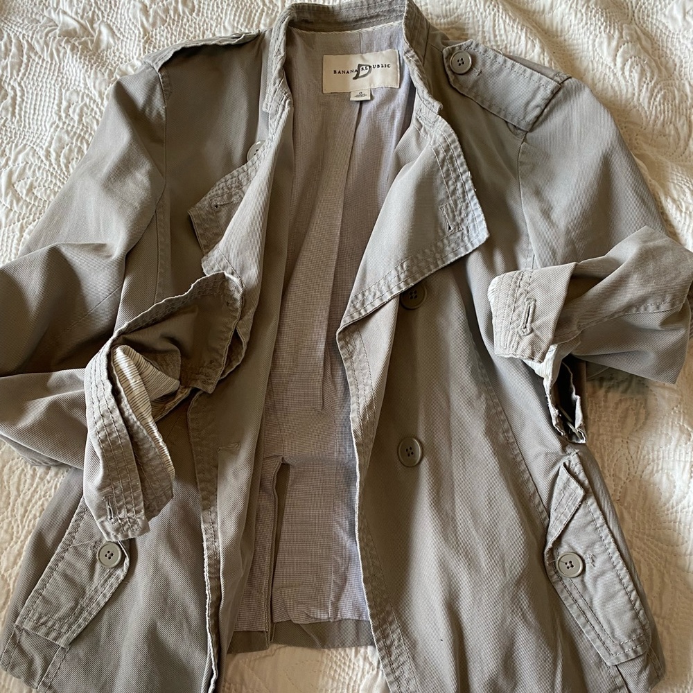 Grey jacket 3/4 length sleeve